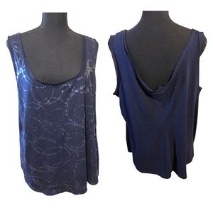 Torrid Sequin Detail  Tank Top Navy Blue